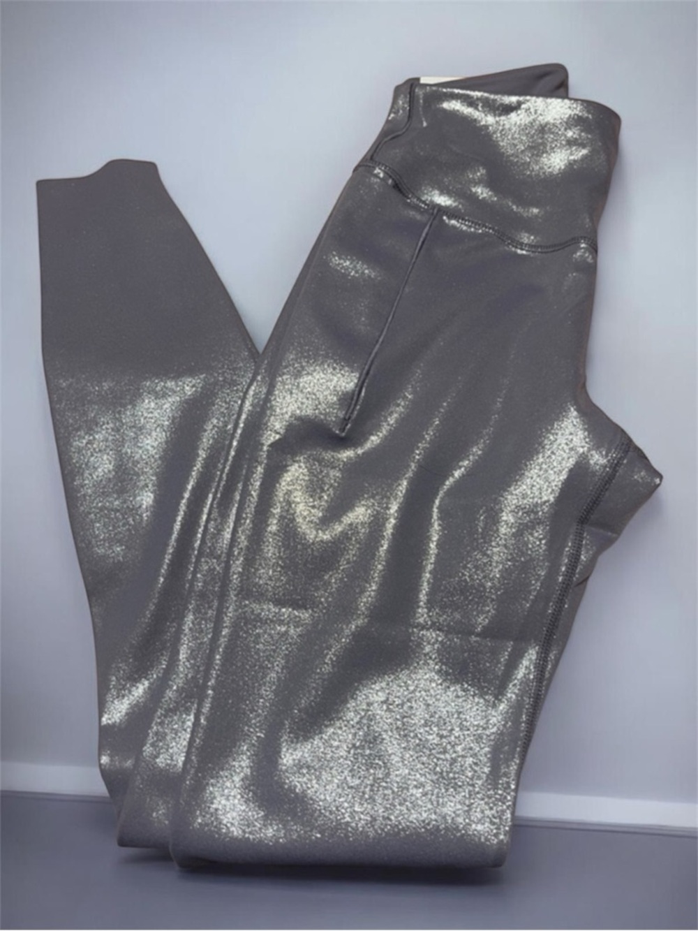 PINK Victoria's Secret Metallic Lavender Relay Leggings